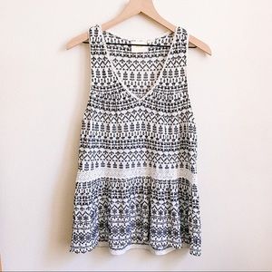 Anthropologie Maeve Cammie Embroidered Eyelet Peplum Blouse